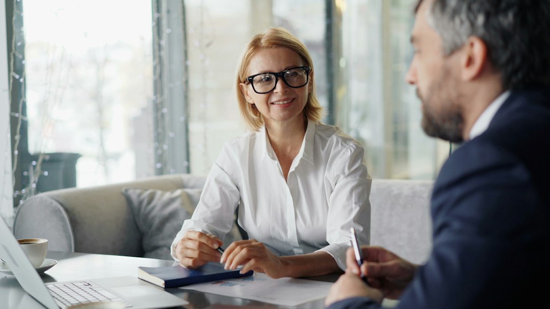 insurance agent discussing policy