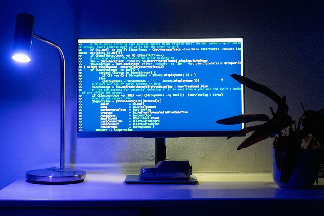 coding on computer screen